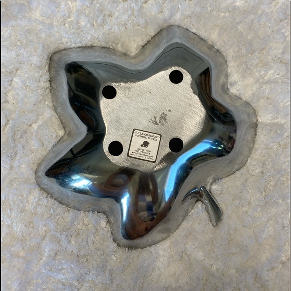 Holland Boone Polished Pewter Leaf Shaped Bowl - Picture 4 of 5